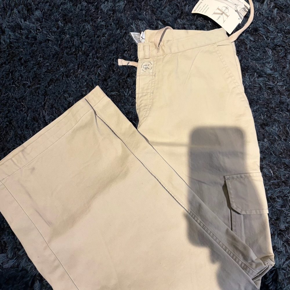Calvin Klein Beige Cargo Pants for women